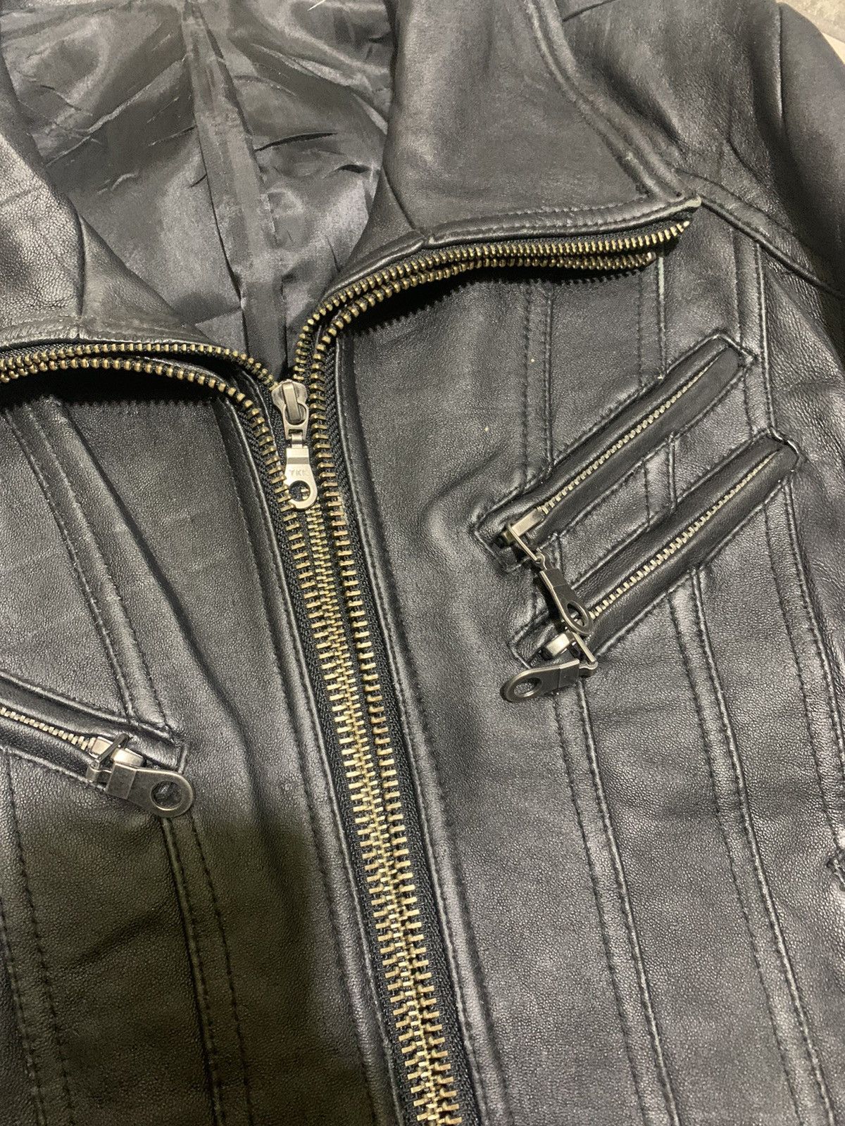 If Six Was Nine × Japanese Brand × semanticdesign Semantic Design Double Zipper Leather Jacket Size US M / EU 48-50 / 2 - 2 Thumbnail