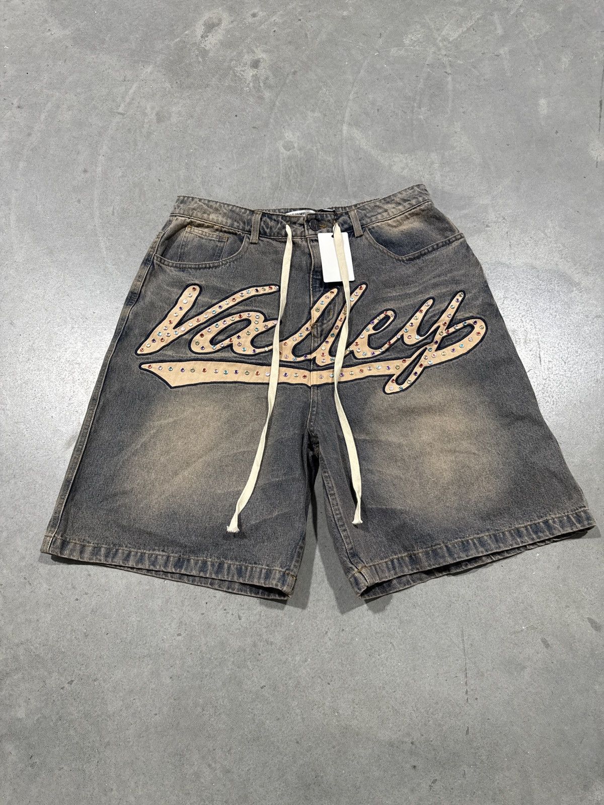 Vale Vale Forever Skittles Denim Jean Shorts Blue Size US 32 / EU 48 - 1 Thumbnail