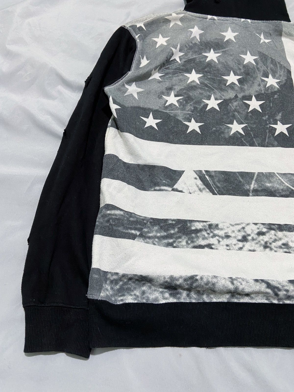 Japanese Brand B ONE SOUL DISTRESSED HOODIE AMERICAN FLAG Size US L / EU 52-54 / 3 - 22 Thumbnail