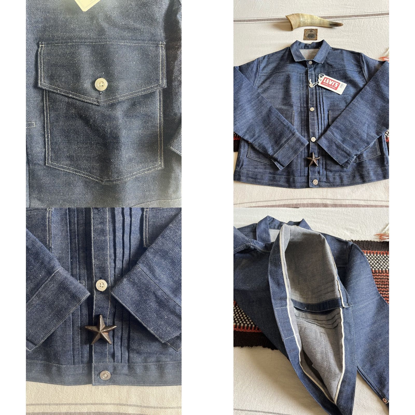 Levi's Levi's LVC Trucker Jacket L Japan Type 2 Selvedge 1879 Pleated Blouse NEW BNWT Size US L / EU 52-54 / 3 - 9 Thumbnail