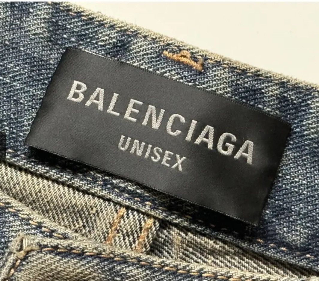 Balenciaga 💥RARE💥Balenciaga Denim Graffiti Pants in navy Size US 34 / EU 50 - 3 Thumbnail