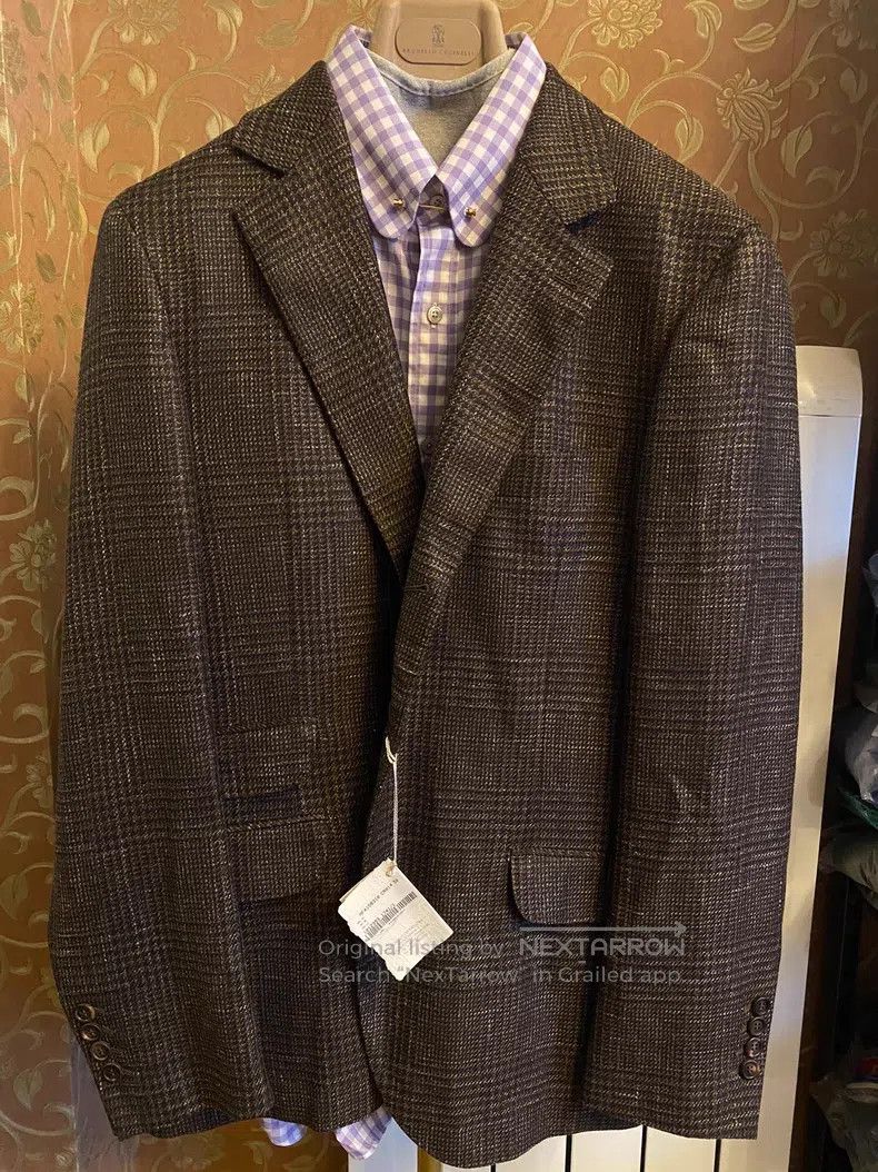Brunello Cucinelli Brunello Cucinelli Suit jacket, linen, wool, and silk blen Size 50L - 1 Thumbnail