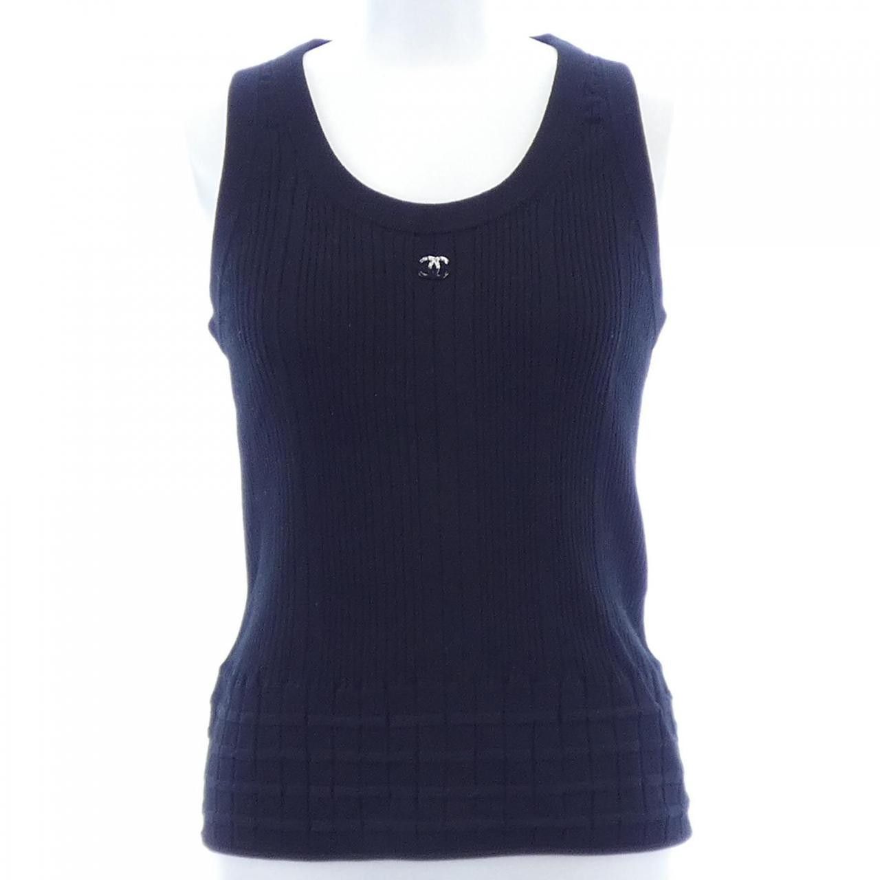 Chanel Chanel Chanel Cotton Tank Top Textile Tops P79179K11413 DUTY FREE for USA Size ONE SIZE - 1 Thumbnail