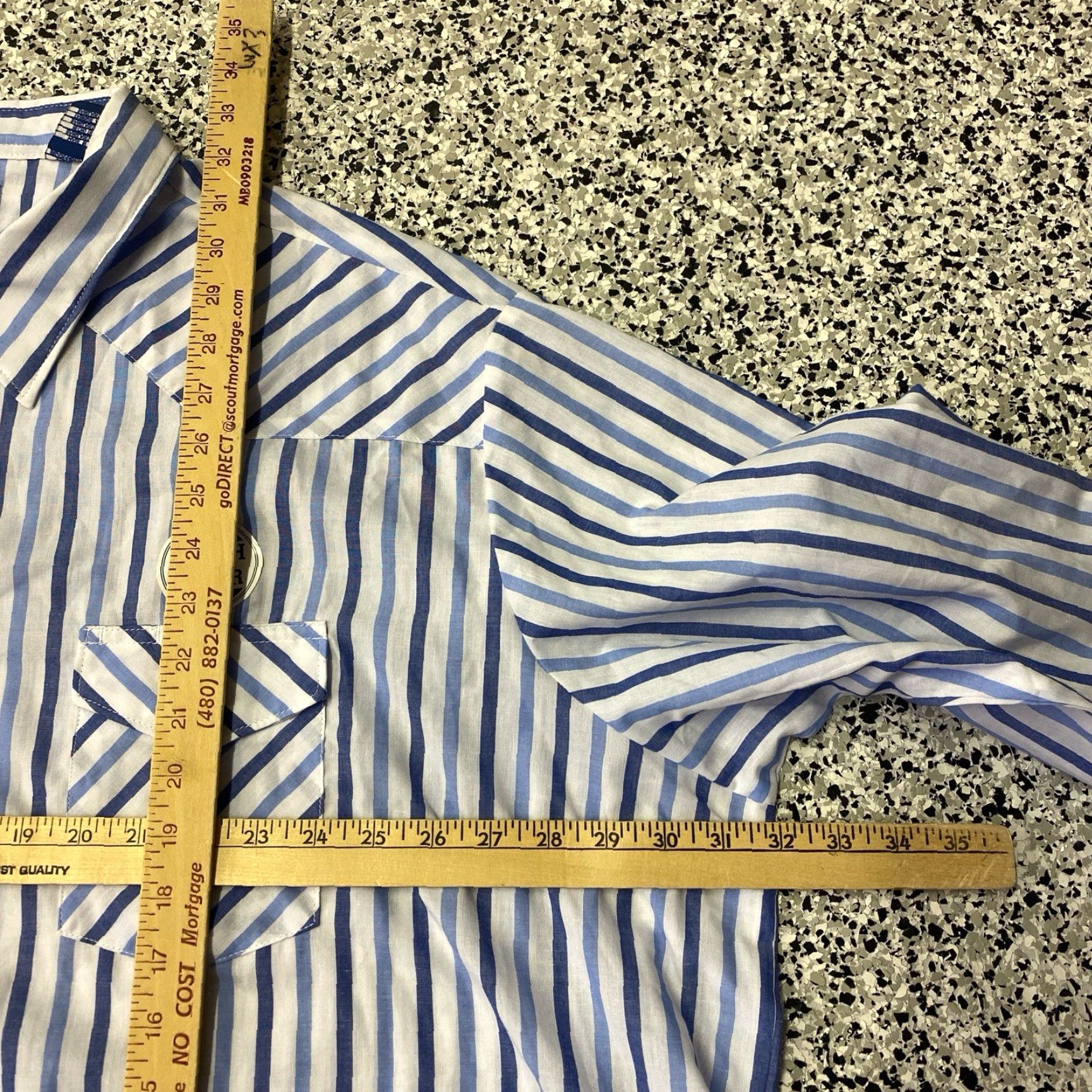 Wrangler VINTAGE Wrangler Blue Stripe Pearl Snap Western Shirt Men's 4XL NWT Size US XXL / EU 58 / 5 - 4 Thumbnail
