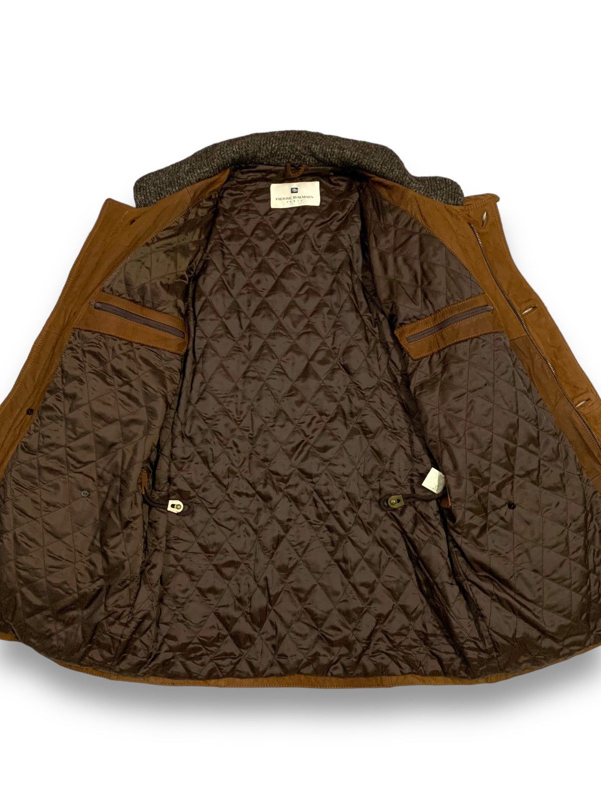 Balmain Vintage Pierre Balmain Paris Utility Cowhide Leather Jacket Size US L / EU 52-54 / 3 - 3 Thumbnail