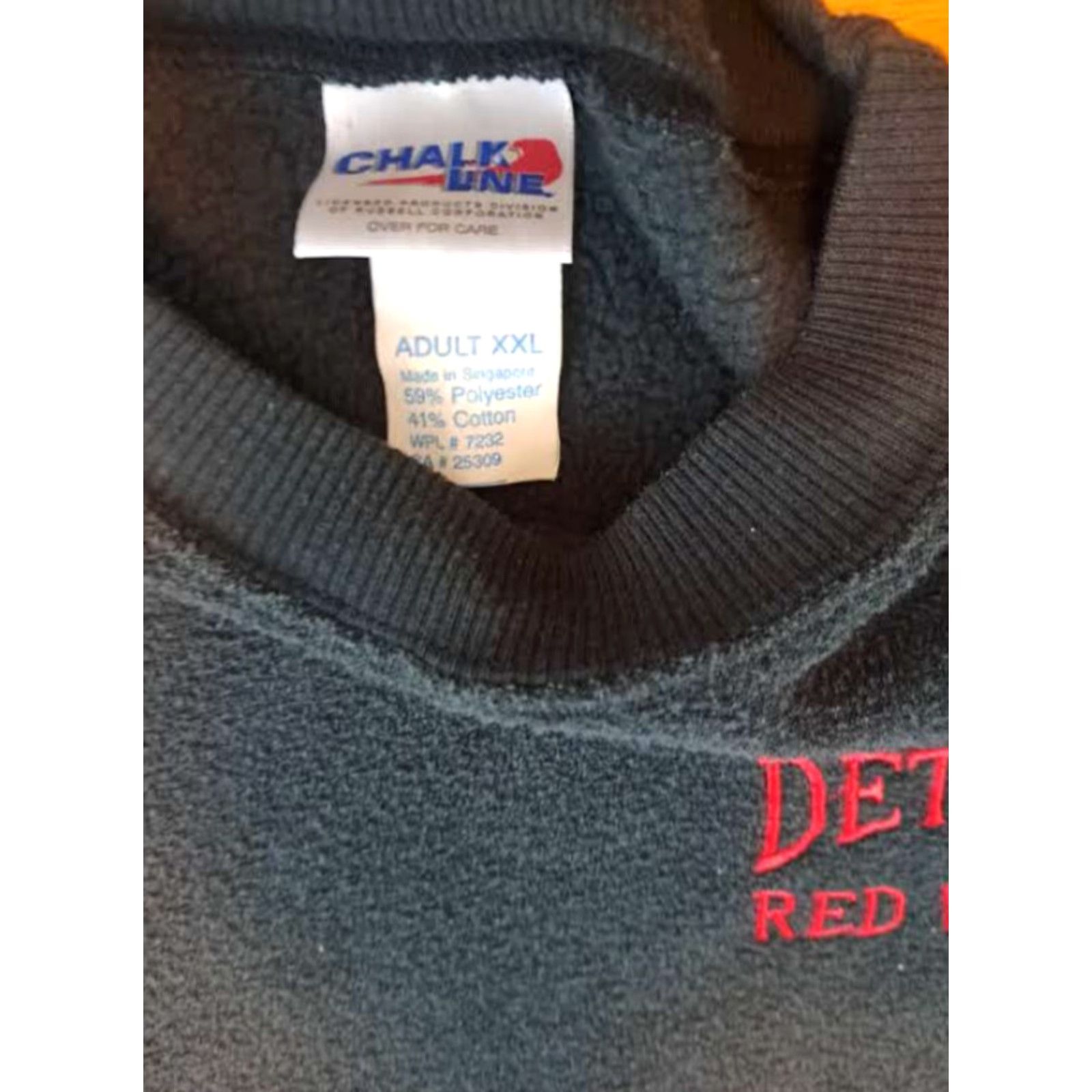 Chalk Line VINTAGE Chalk Line Detroit Red Wings Hockey Sweatshirt Black 2XL Mens Pullover Canvas Terrycloth Sweatshirt Size US XXL / EU 58 / 5 - 3 Thumbnail