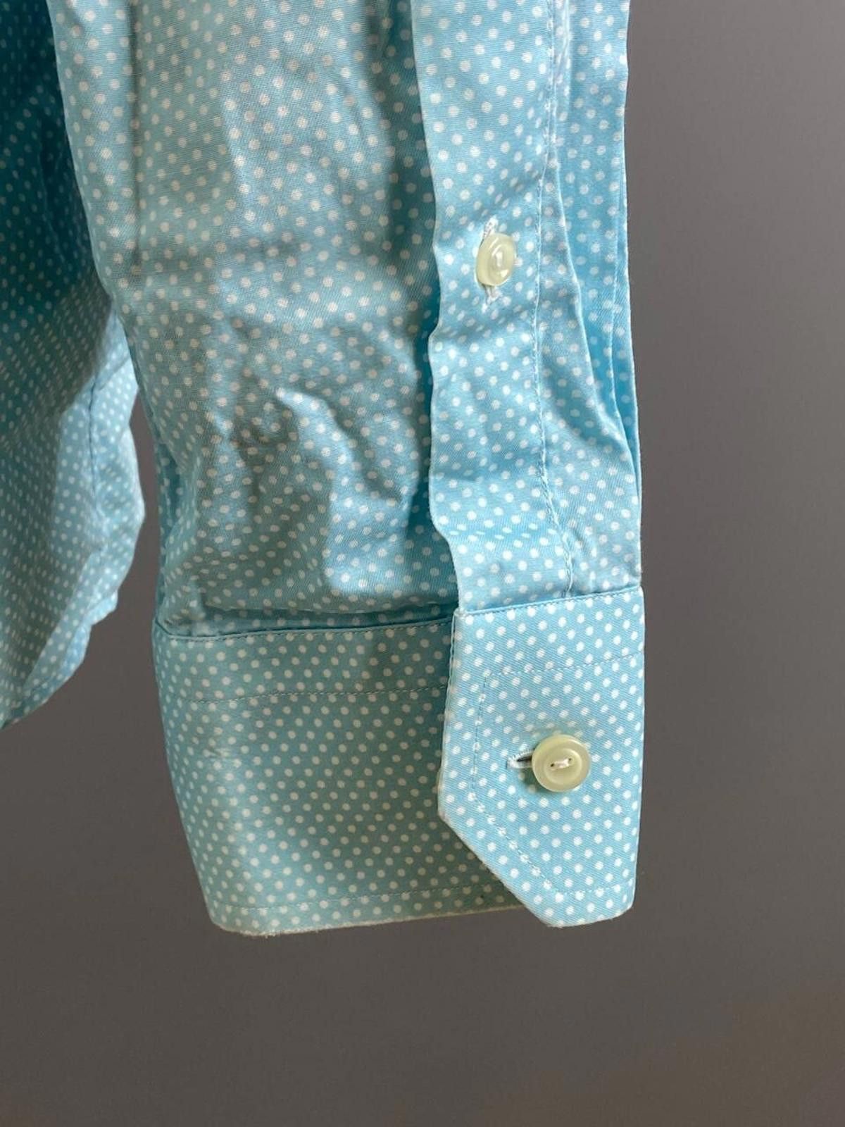 Eton Eton Contemporary Turquoise Dotted Shirt Size 41 / 16 Size US M / EU 48-50 / 2 - 10 Thumbnail
