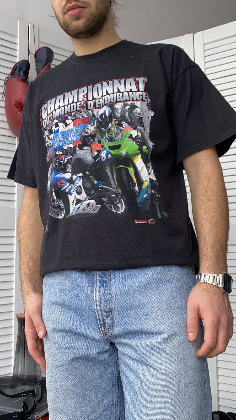 Vintage Vintage 00s Suzuki Moto Racing Y2K Tee Shirt Size US L / EU 52-54 / 3 - 6 Thumbnail