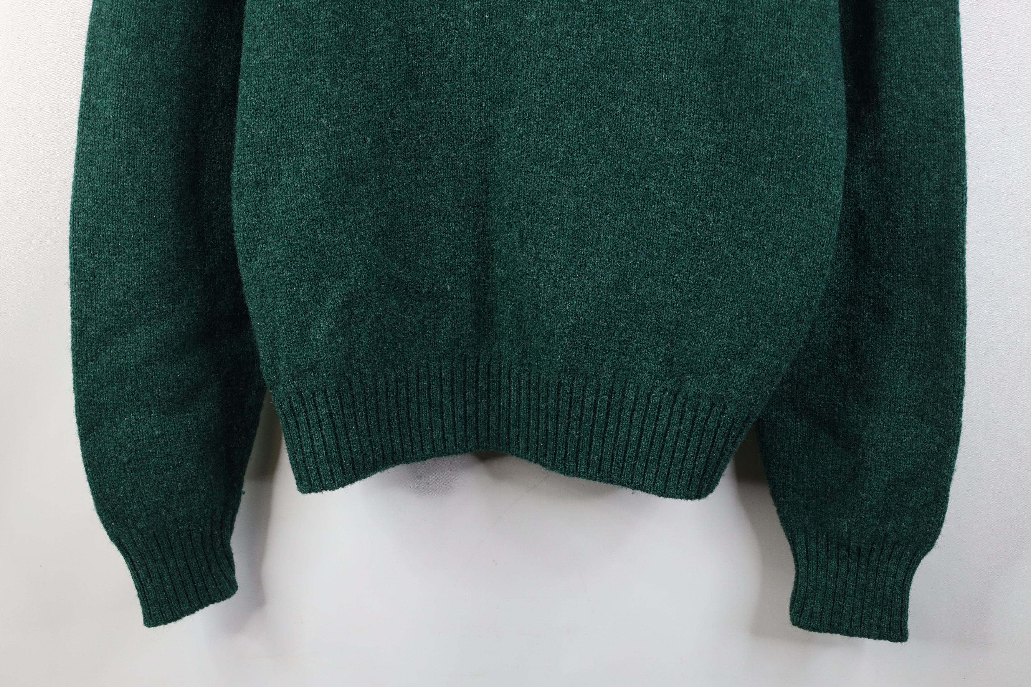 Vintage Vintage 70s Streetwear Knit Crewneck Sweater Green USA Size US XL / EU 56 / 4 - 3 Thumbnail