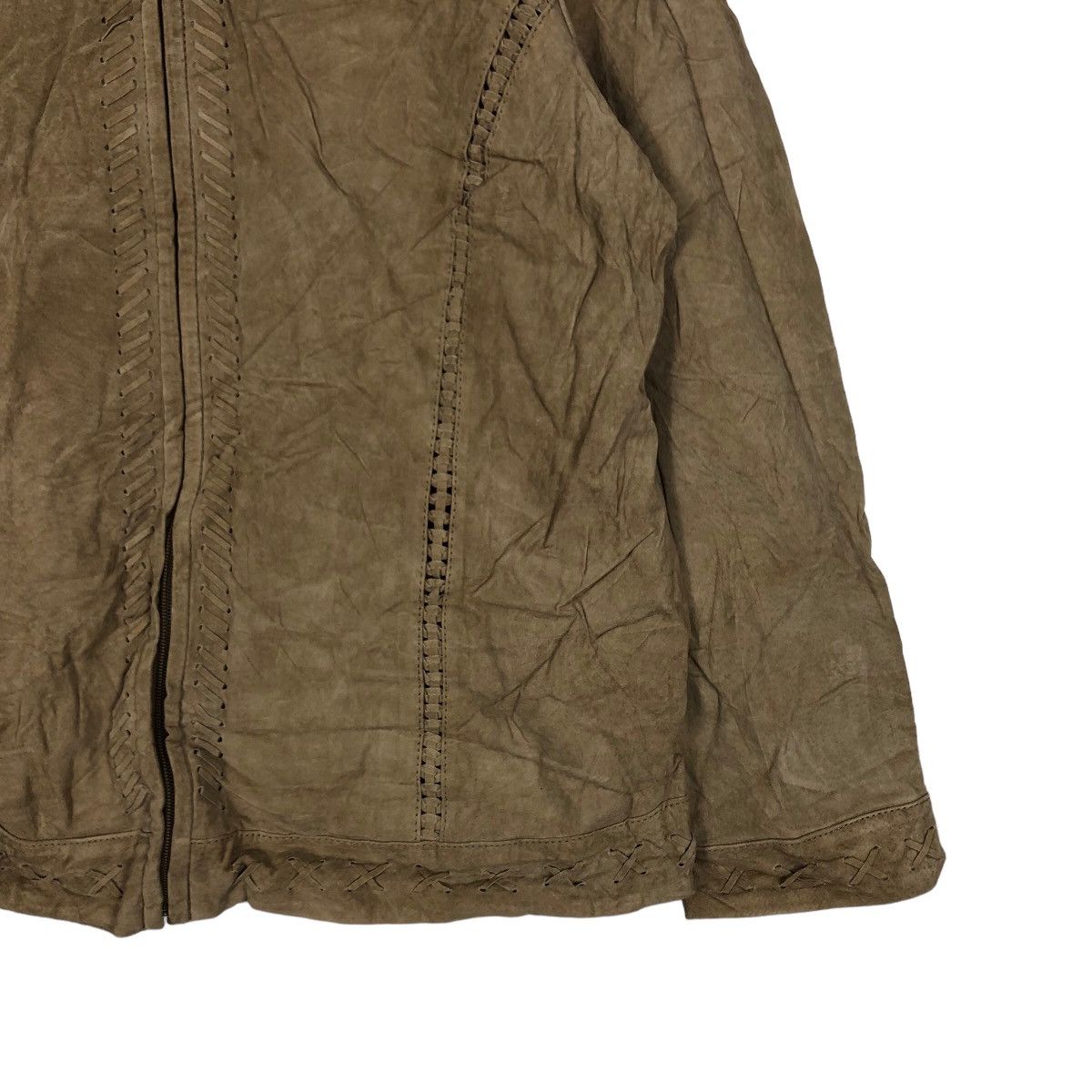 Genuine Leather 🔥Rare 90’s Leather Jacket Cowboy Design Ameri Design Japan Size US L / EU 52-54 / 3 - 5 Thumbnail
