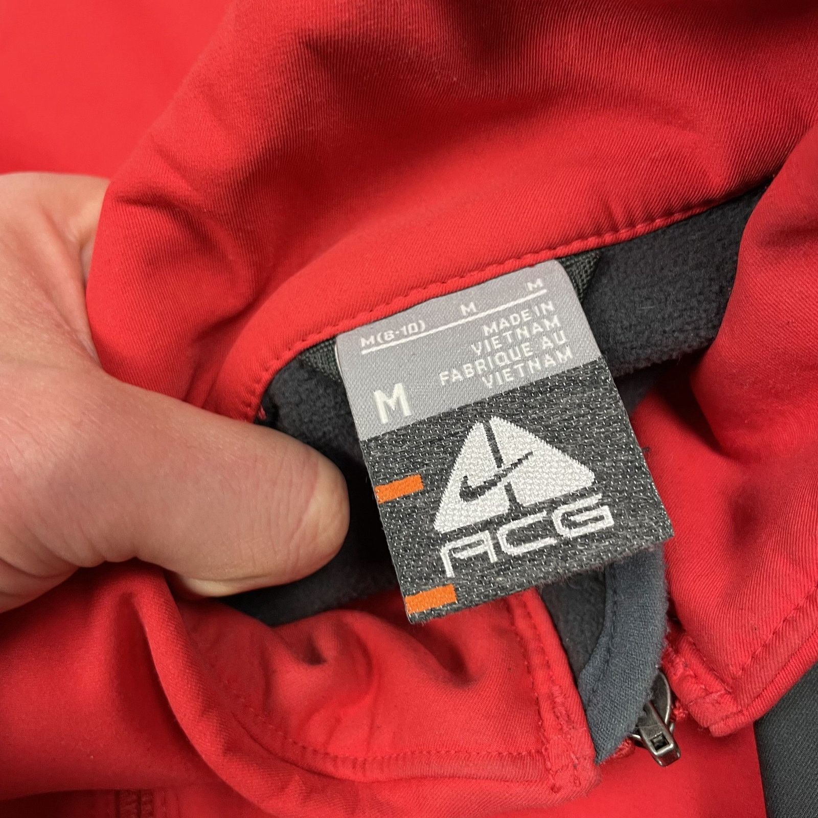 Nike × Nike ACG × Vintage Nike ACG Womens Red Fleece Lined Full Zip Jacket Medium 8-10 Size M / US 6-8 / IT 42-44 - 9 Thumbnail