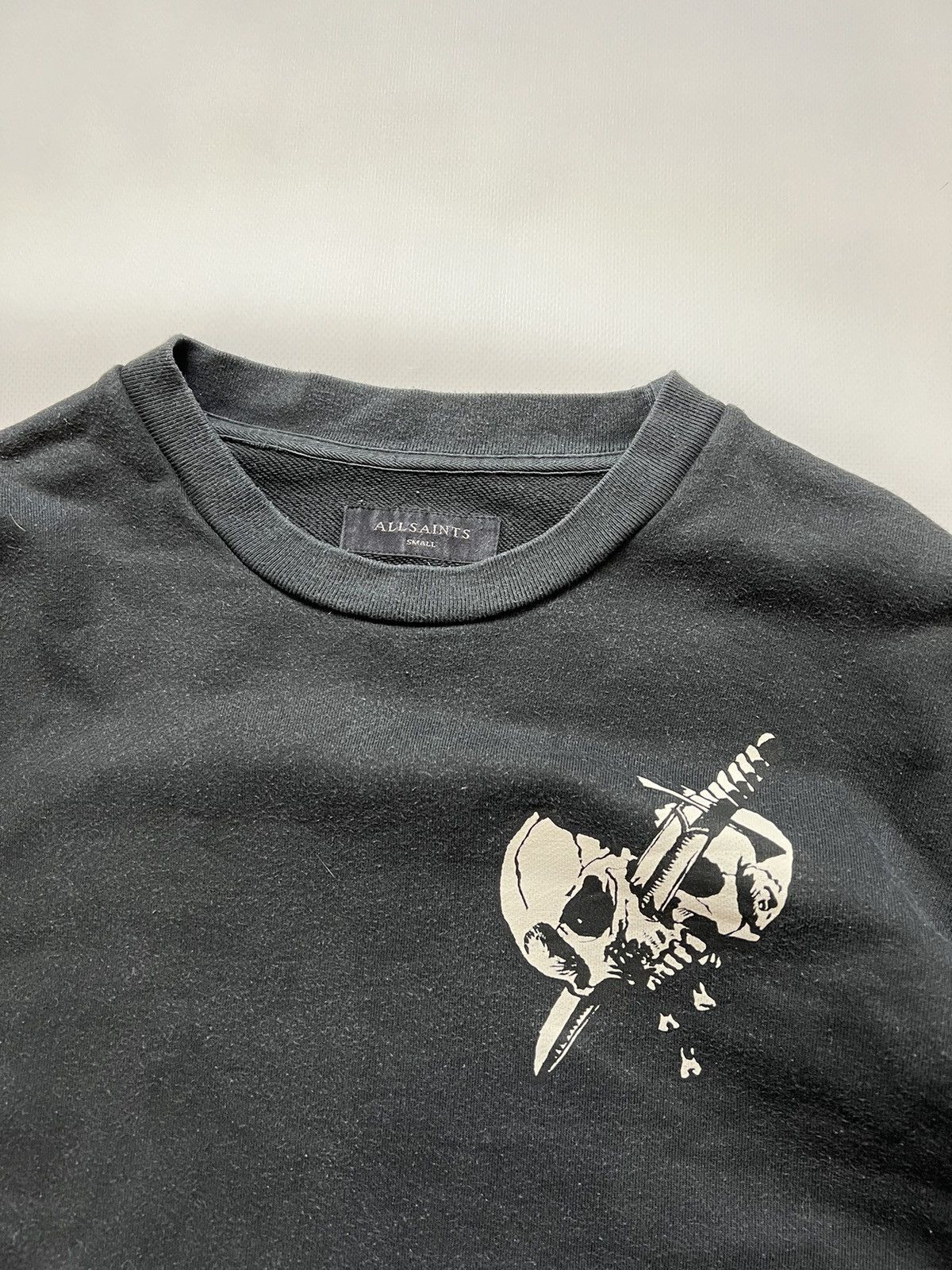 Allsaints Allsaints Bones Knife Sweatshirt Faded Black Size US S / EU 44-46 / 1 - 2 Thumbnail