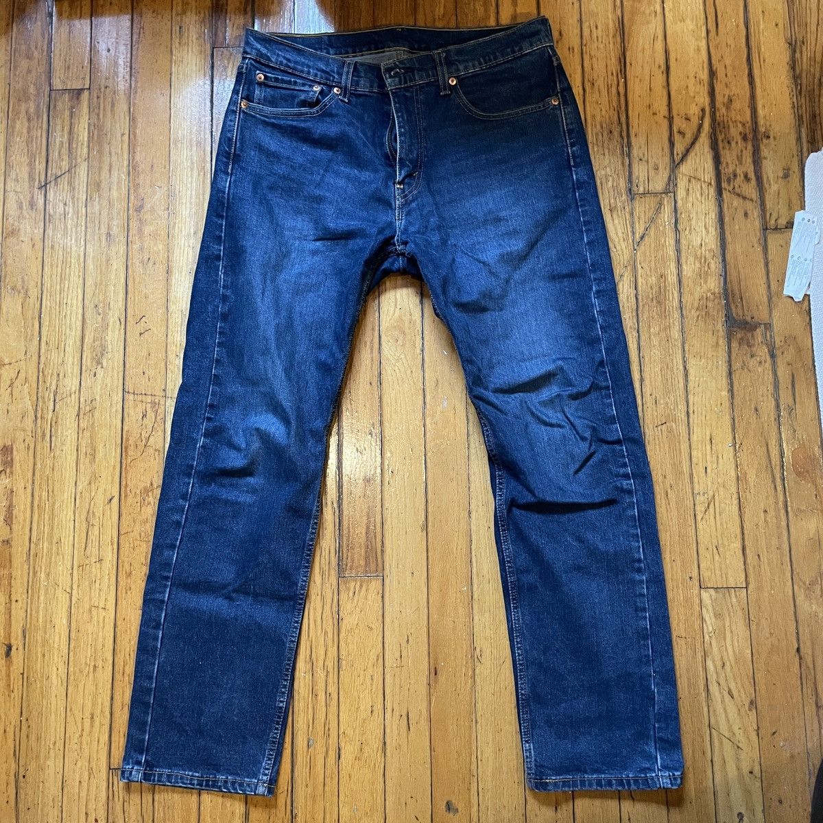 Levi's Levi’s 505 Straight Leg Dark Blue Jeans Men’s Size 32x30 Size US 32 / EU 48 - 1 Thumbnail