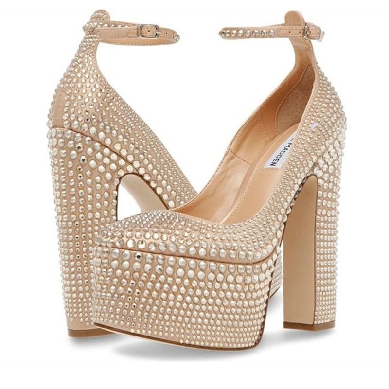 Steve Madden STEVE MADDEN Skyrise Rhinestone Platform Pumps -Sz 9.5 NEW Size US 9.5 / IT 39.5 - 1 Thumbnail