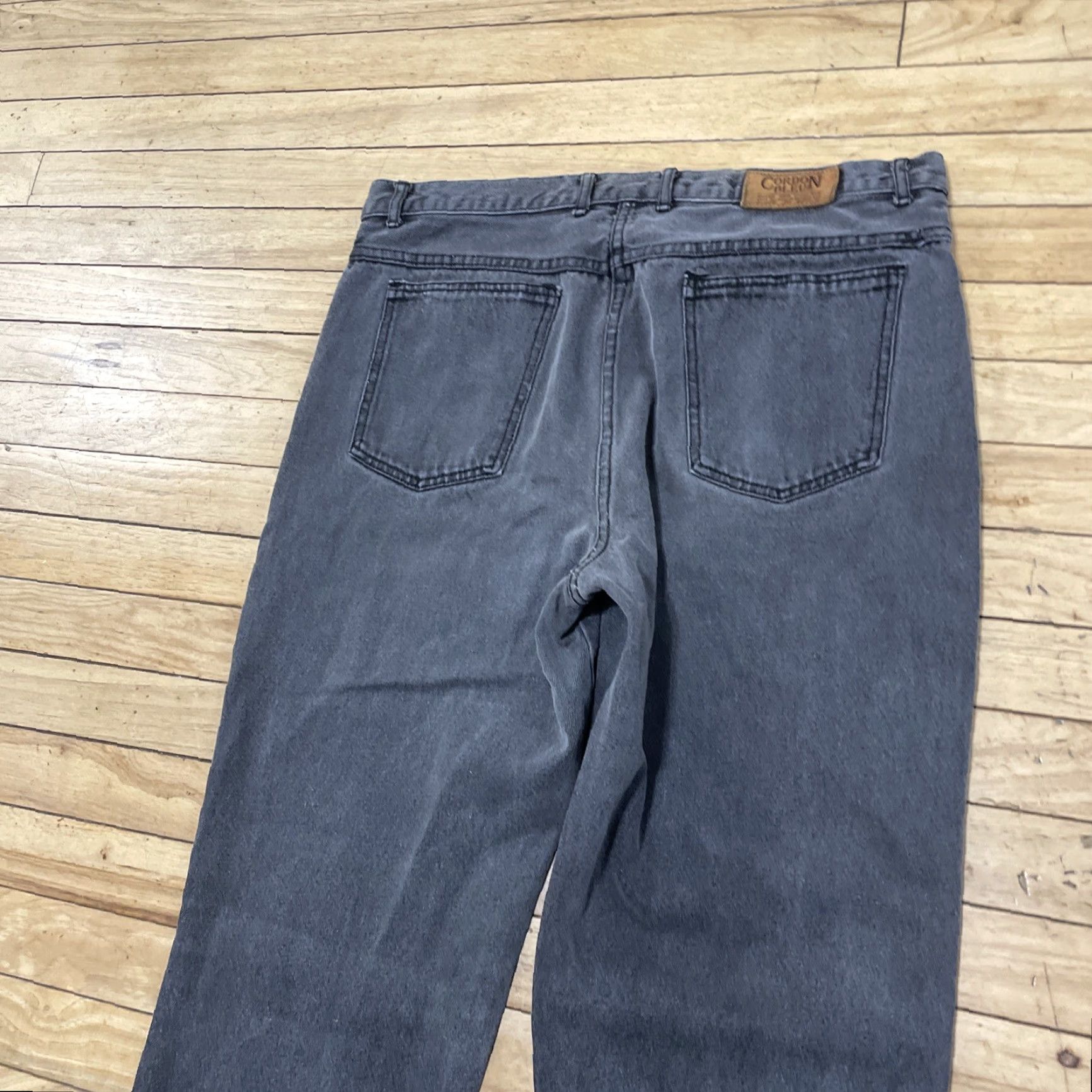 Cordone VINTAGE Cordon Bleu Jeans Men 36 Denim 34X32 Gray Black 90s Streetwear Straight Jeans Mens Size US 36 / EU 52 - 5 Thumbnail