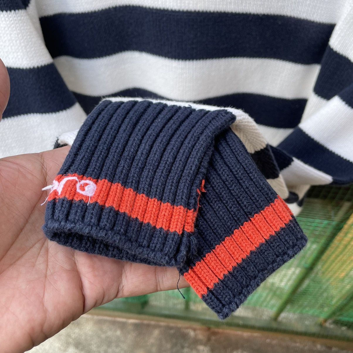 Polo Ralph Lauren 🔥Vintage Polo Ralph Lauren Zipper Pocket Striped Knitwear Size US S / EU 44-46 / 1 - 6 Thumbnail