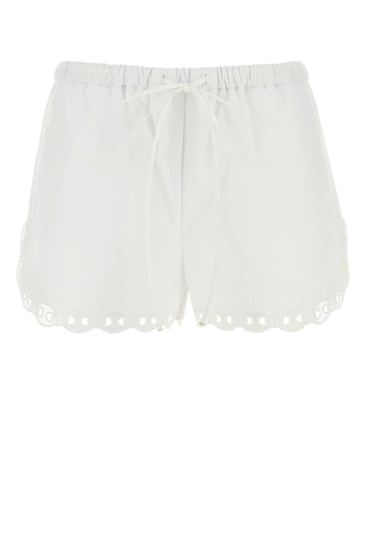 Gucci White Poplin Shorts Size 27" / US 4 / IT 40 - 1 Thumbnail