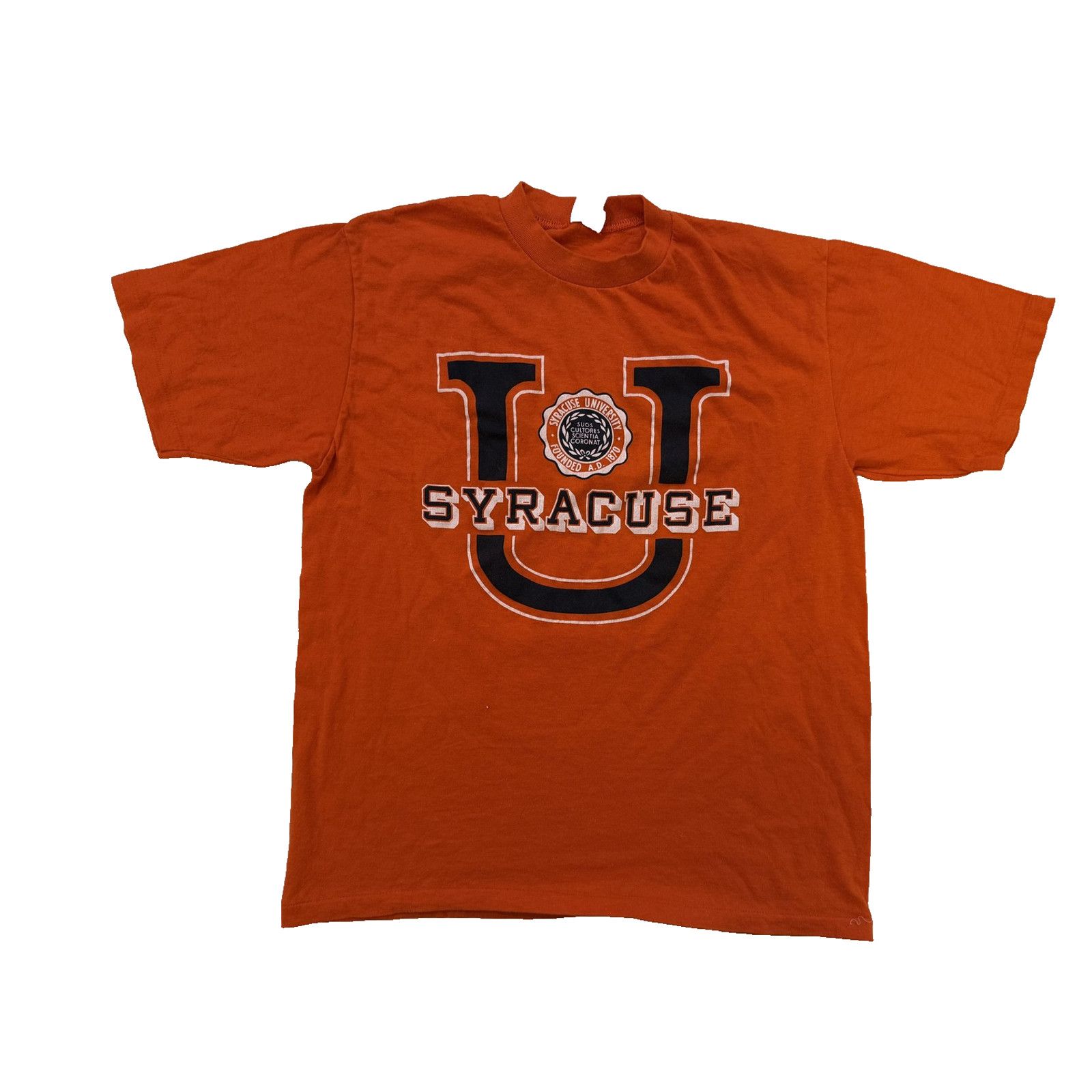 Velva Sheen Vintage 80s Syracuse TShirt Mens M Orange NCAA Basketball Size US M / EU 48-50 / 2 - 1 Thumbnail