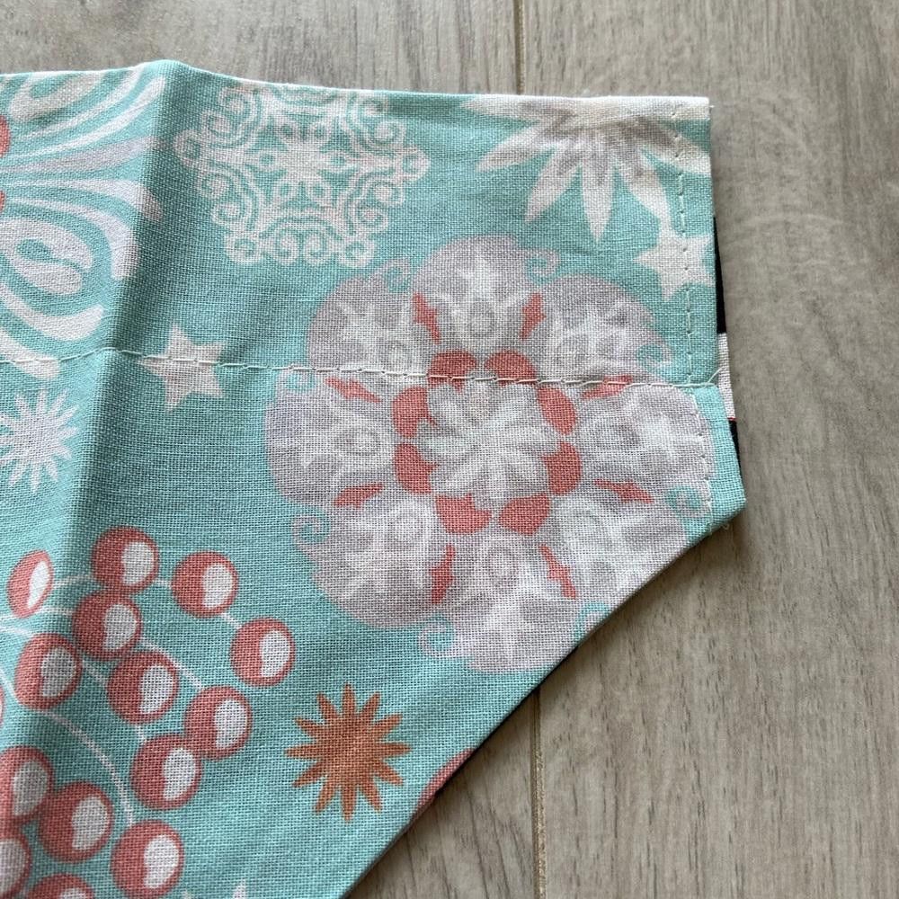 Designer Striped Floral Dog Bandana Size ONE SIZE - 4 Thumbnail