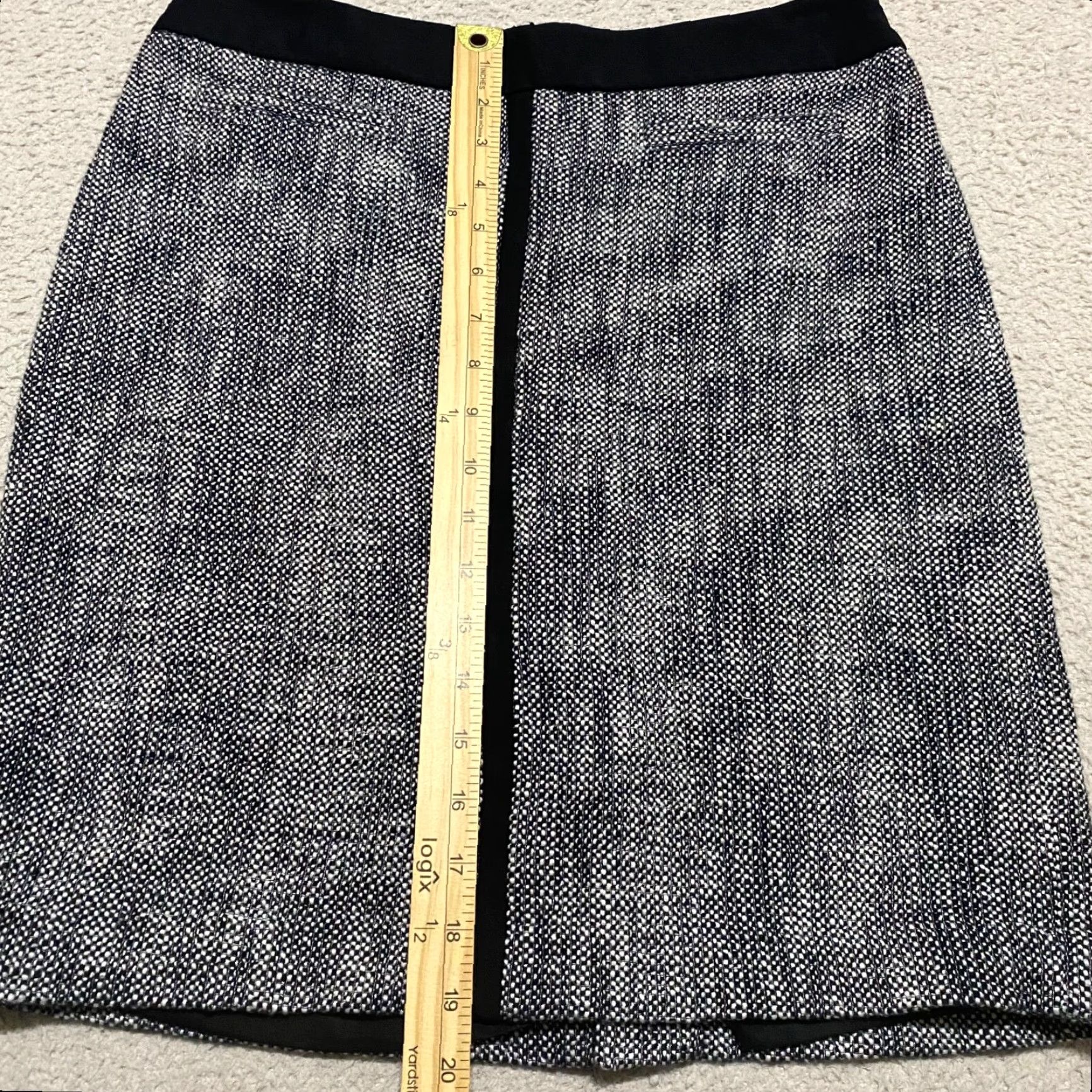Talbots Talbots Skirt Womens 6P Black Tweed Pencil Straight KNEE LENGTH Petite Preppy Office Size 28" / US 6 / IT 42 - 5 Thumbnail