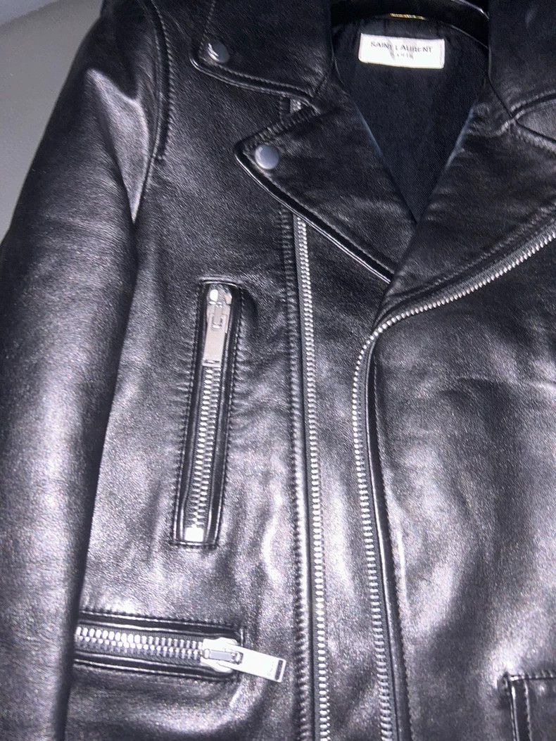 Saint Laurent Paris saint Laurent paris18FW L01 Zipper Motorcycle Leather Jack Size XS / US 0-2 / IT 36-38 - 3 Thumbnail