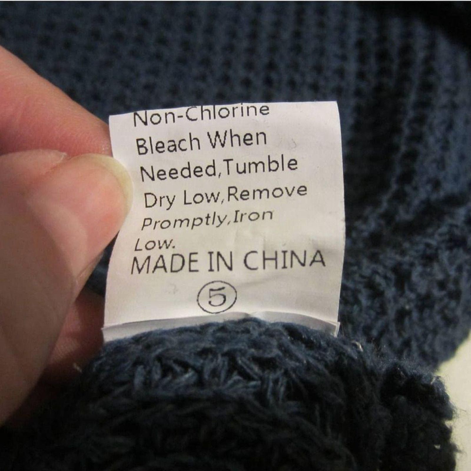 Shein Shein Navy Blue Waffle Knit Pullover Sweater Cozy M Size M / US 6-8 / IT 42-44 - 5 Thumbnail