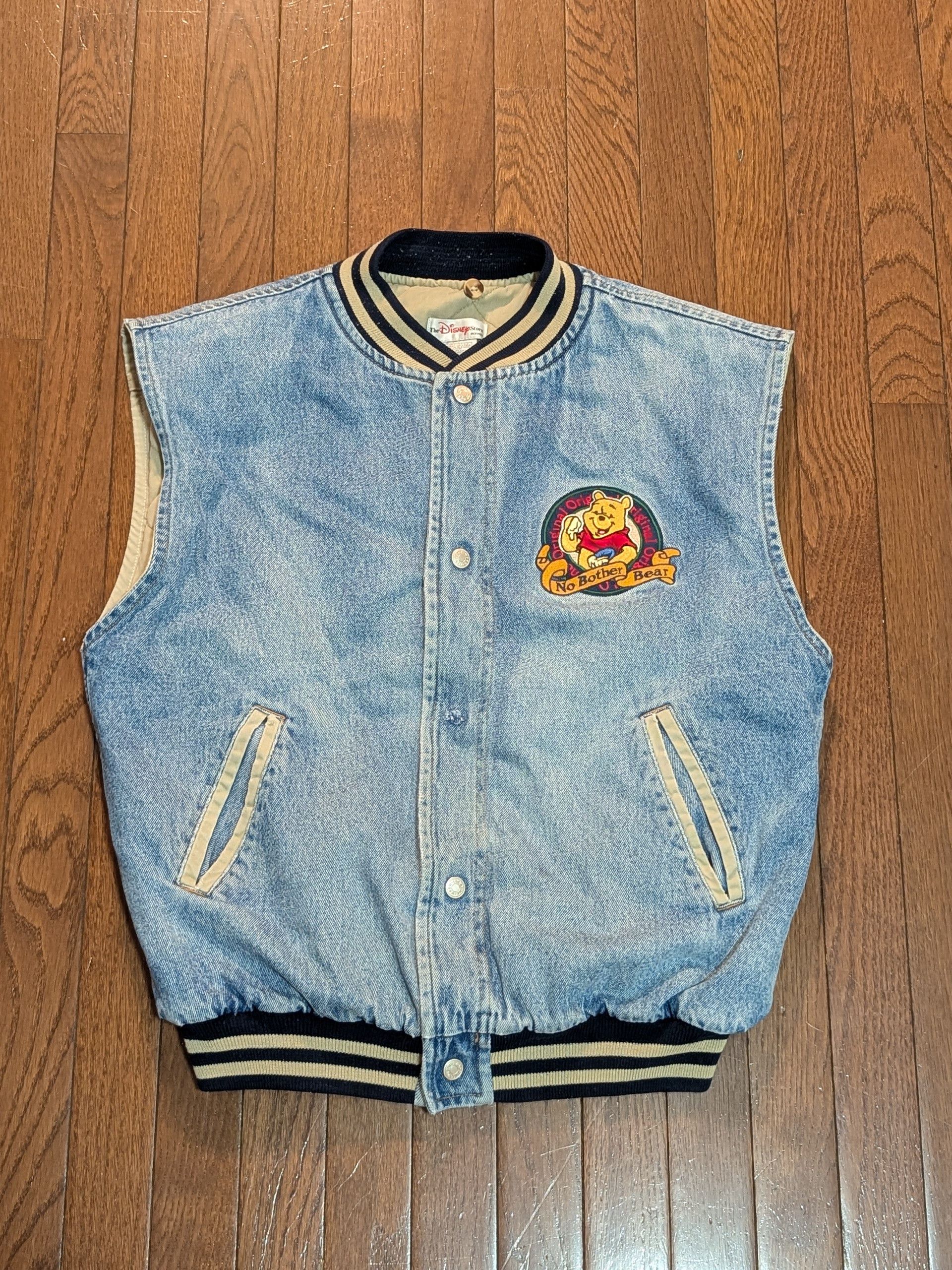 Disney Vintage Winnie the Pooh 'No Brother Bear' Denim Vest Size S Size US S / EU 44-46 / 1 - 1 Thumbnail