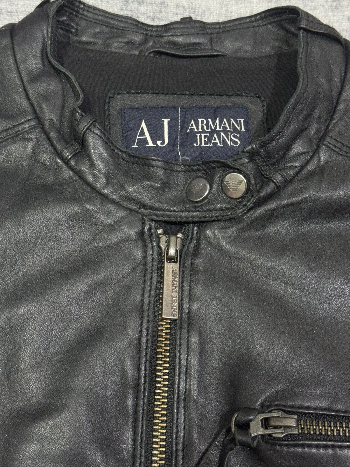 Emporio Armani Armani Jeans - Sheepskin Leather Jacket Size M / US 6-8 / IT 42-44 - 9 Thumbnail