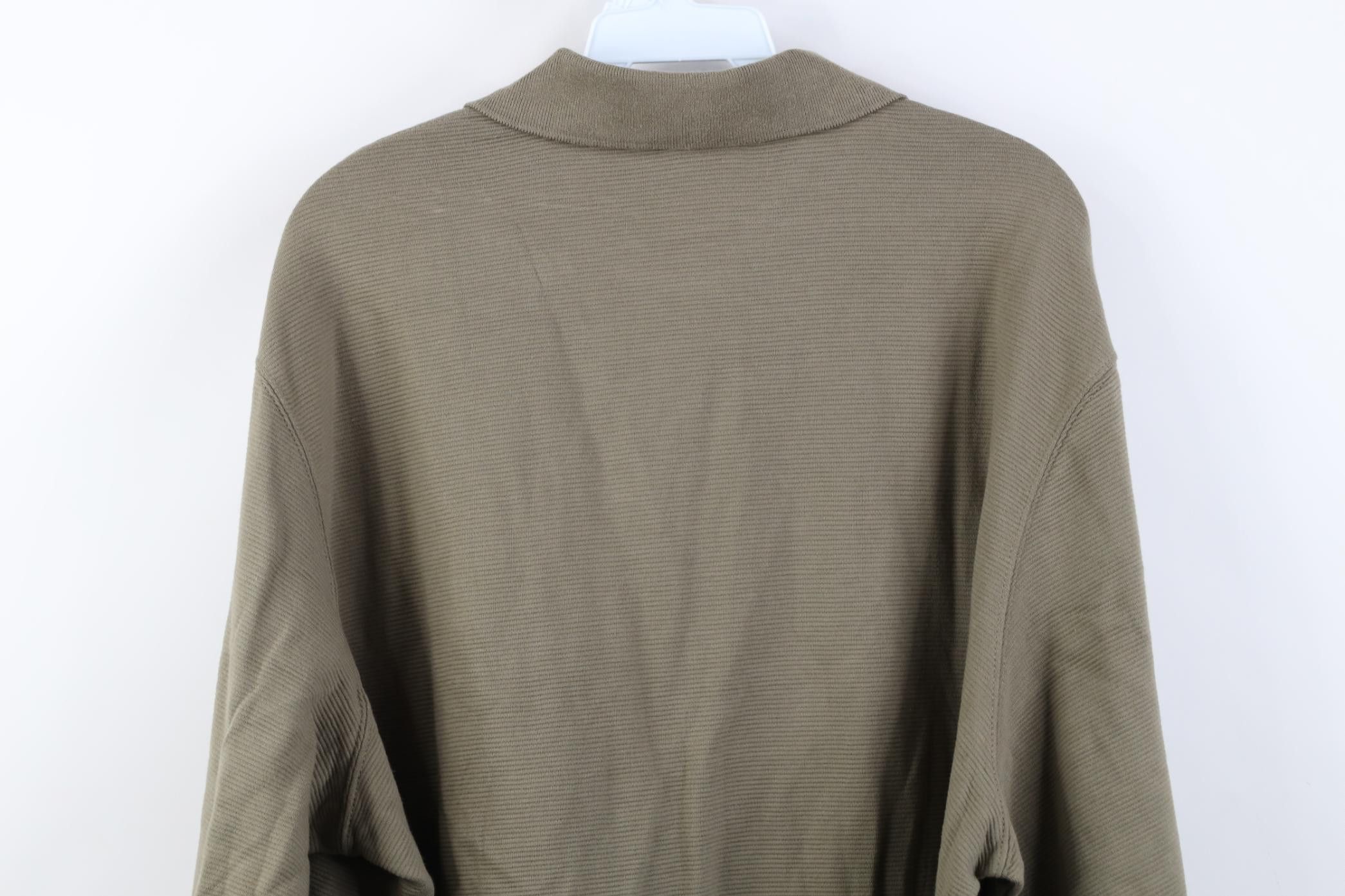 Vintage Vintage 90s Streetwear Knit Long Sleeve Rugby Polo Green Size US XXL / EU 58 / 5 - 12 Thumbnail
