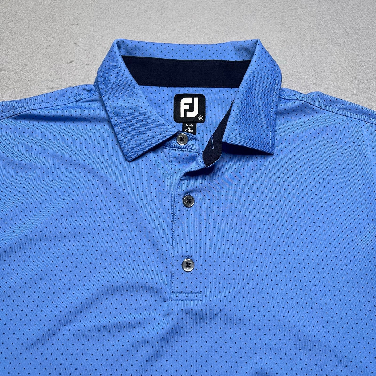 Footjoy FootJoy FJ Golf Polo Shirt Men’s XL Blue Polka Dot casual Size US XL / EU 56 / 4 - 2 Thumbnail