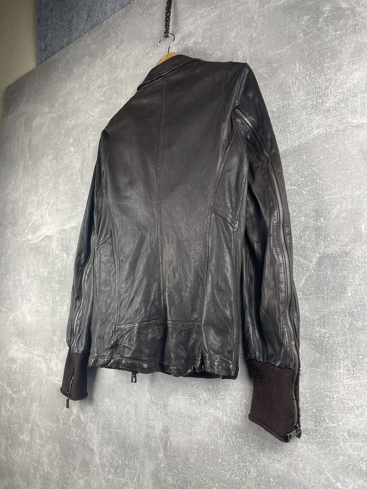 Giorgio Brato Giorgio Brato Dark Brown Vegetable-Tanned Leather Jacket Size US S / EU 44-46 / 1 - 7 Thumbnail