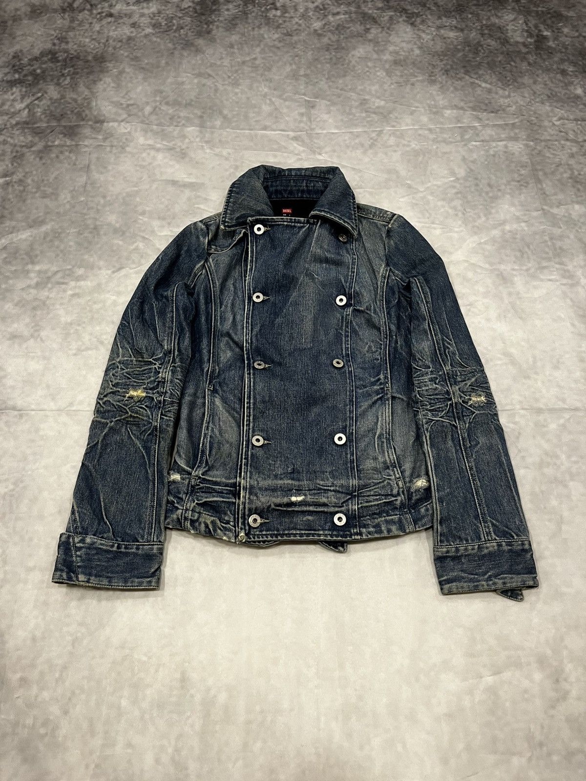 Diesel Diesel Iconic Era Double-Breasted Faded Distressed Jacket Size S / US 4 / IT 40 - 1 Thumbnail