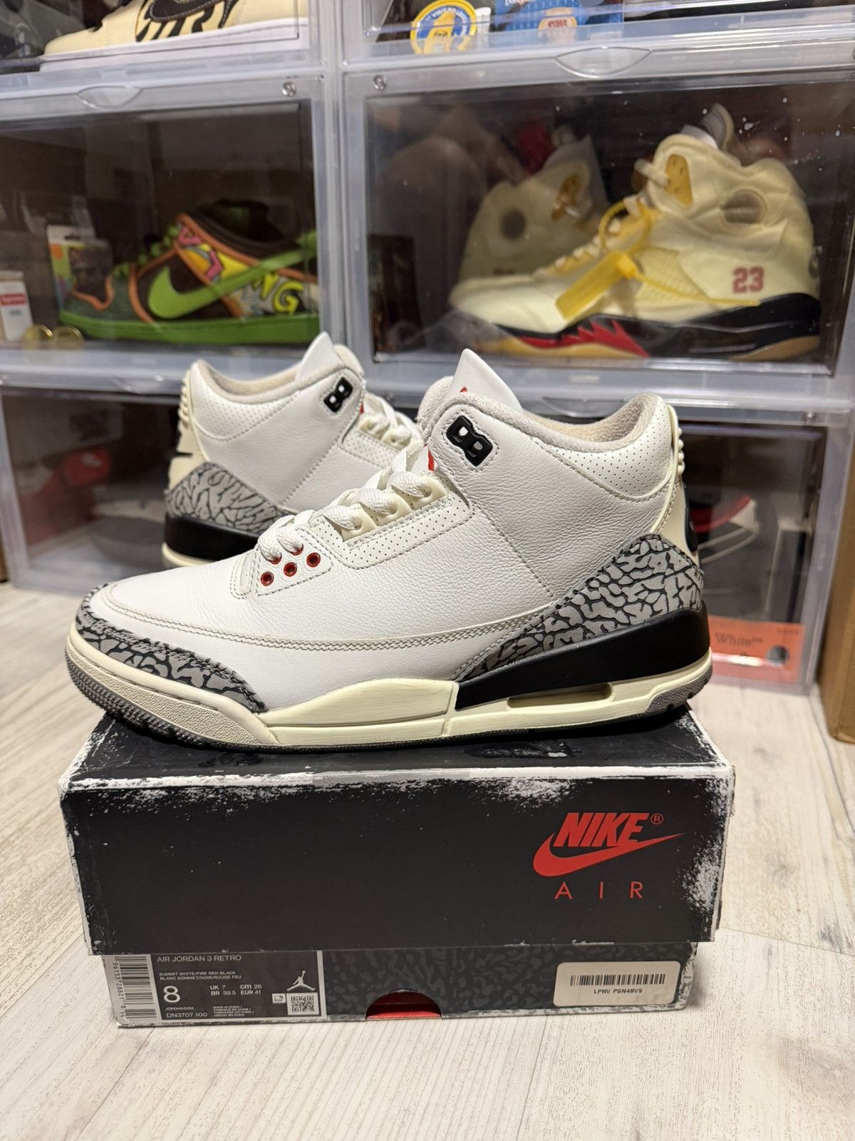 Jordan Brand Air Jordan 3 Retro White Cement Reimagined Size US 8 / EU 41 - 1 Thumbnail