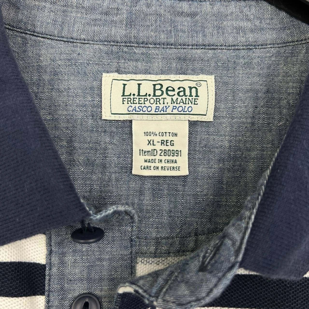 L.L. Bean L.L Bean Polo Shirt Men Black White Striped Cotton XL Size US XL / EU 56 / 4 - 3 Thumbnail