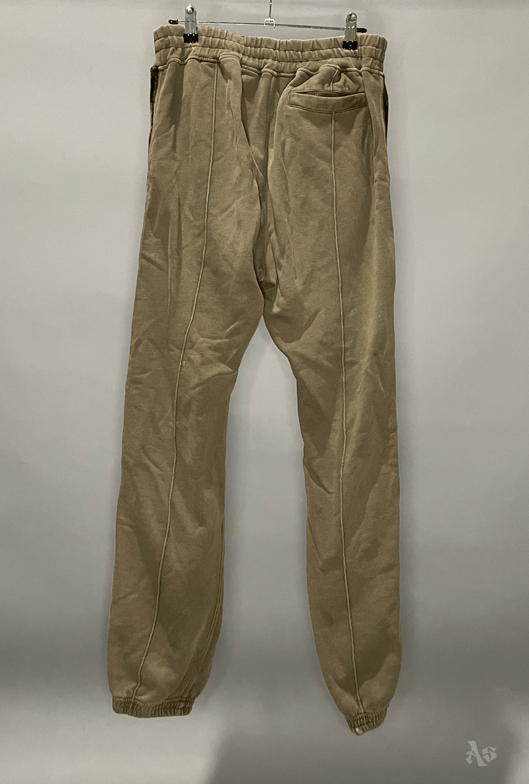 Haider Ackermann Beige sweatpants w/ velvet stripe Size US 32 / EU 48 - 2 Thumbnail