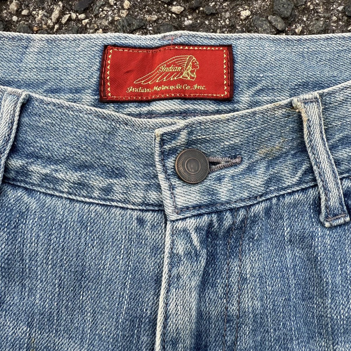 Indian Motorcycle Indian motorcyle jean denim Light wash faded pants Size US 34 / EU 50 - 8 Thumbnail