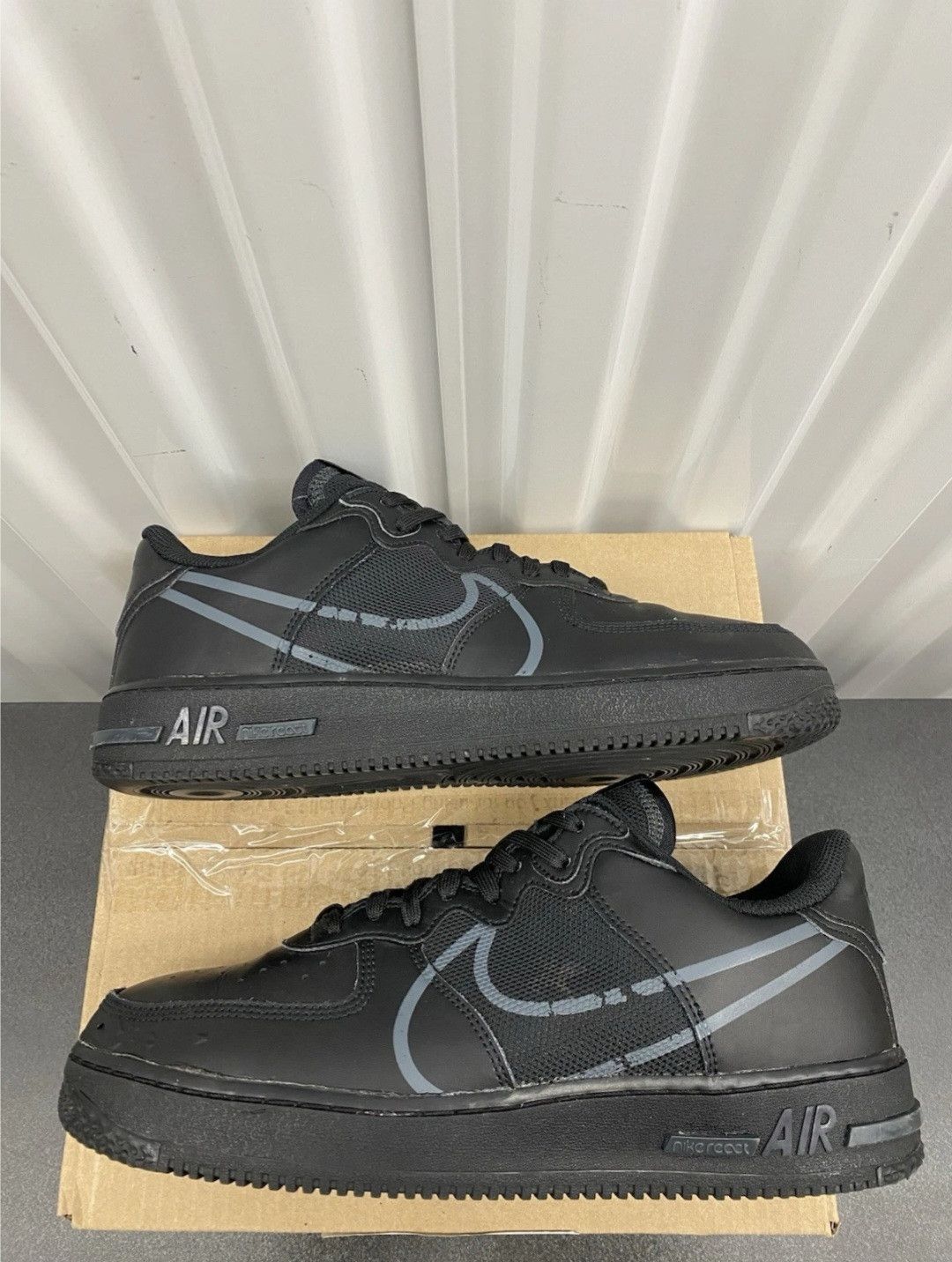Nike Nike Air Force 1 Low React Triple Black CT1020002 Size 11 Size US 11 / EU 44 - 4 Thumbnail
