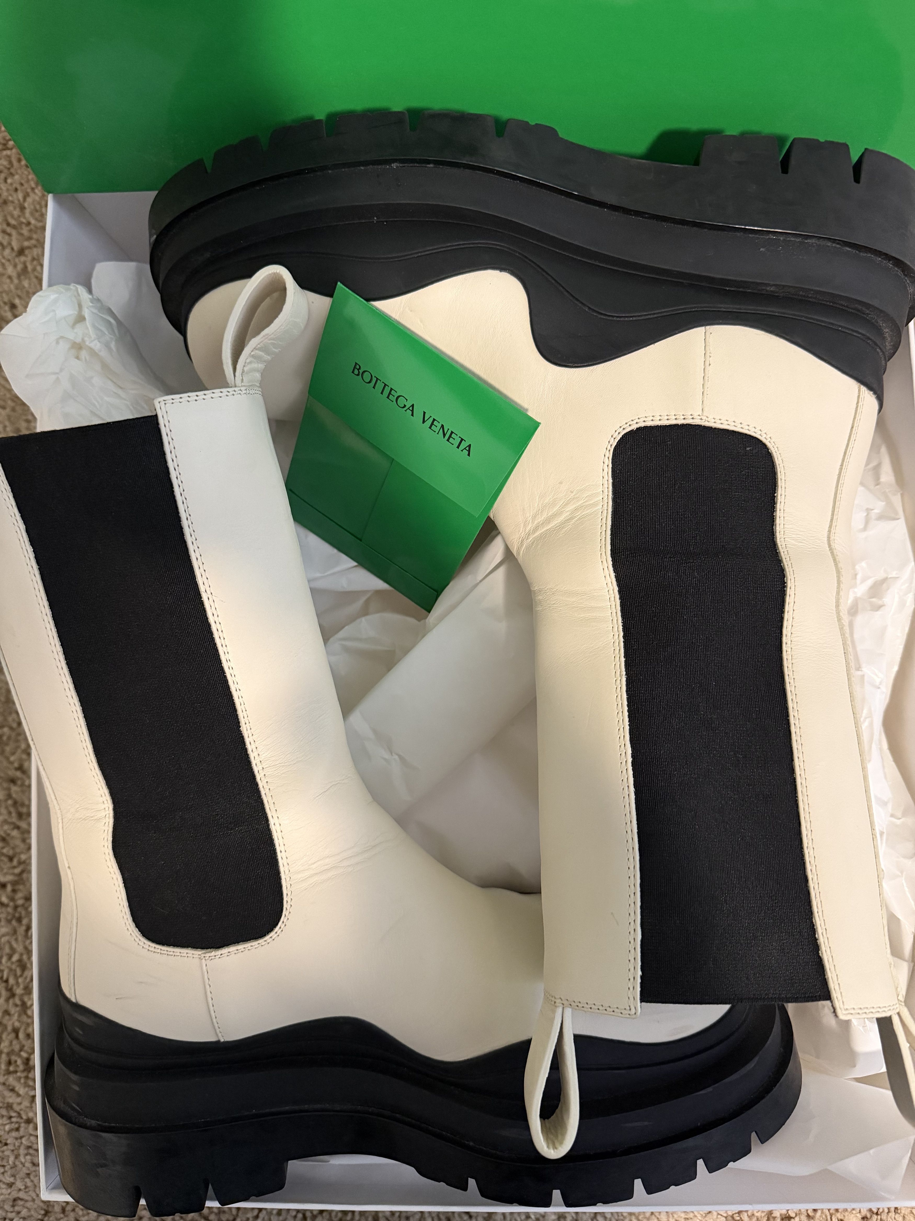 Bottega Veneta Leather Tire Chelsea Boots Size US 7.5 / IT 37.5 - 5 Thumbnail
