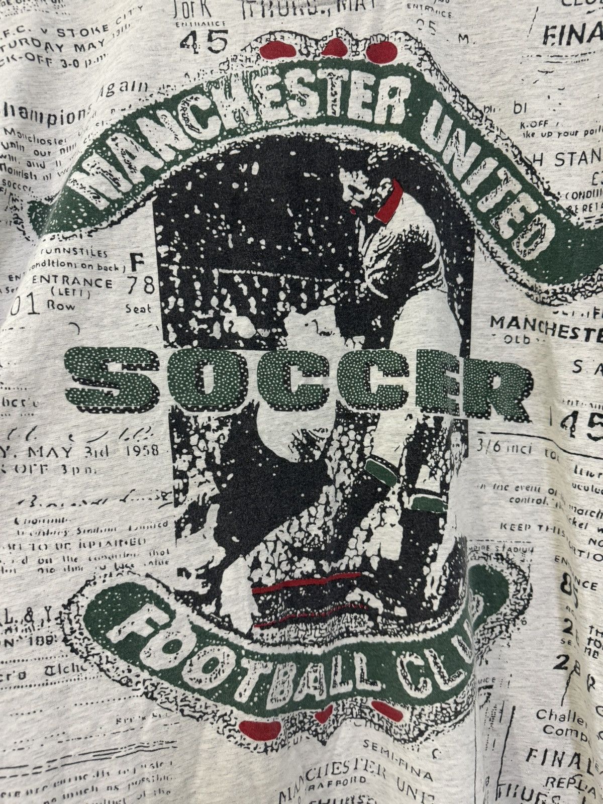Vintage 💥 VINTAGE 90s MANCHESTER UNITED CHAMPIONS HISTORY RECORD Size US XXL / EU 58 / 5 - 8 Thumbnail