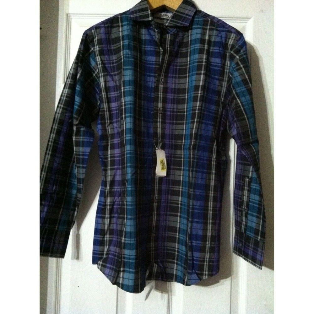 Murano MURANO MENS NEW 100% COTTON CASUAL SHIRT SIZE:15.5/33 Size US M / EU 48-50 / 2 - 1 Thumbnail