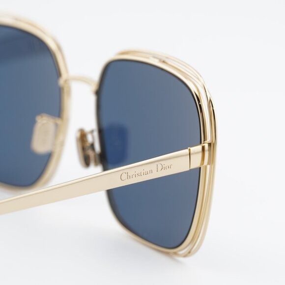 Dior Dior FILDIOR S1U B0B0 Sunglasses Gold Square Frame, Blue Size ONE SIZE - 6 Thumbnail