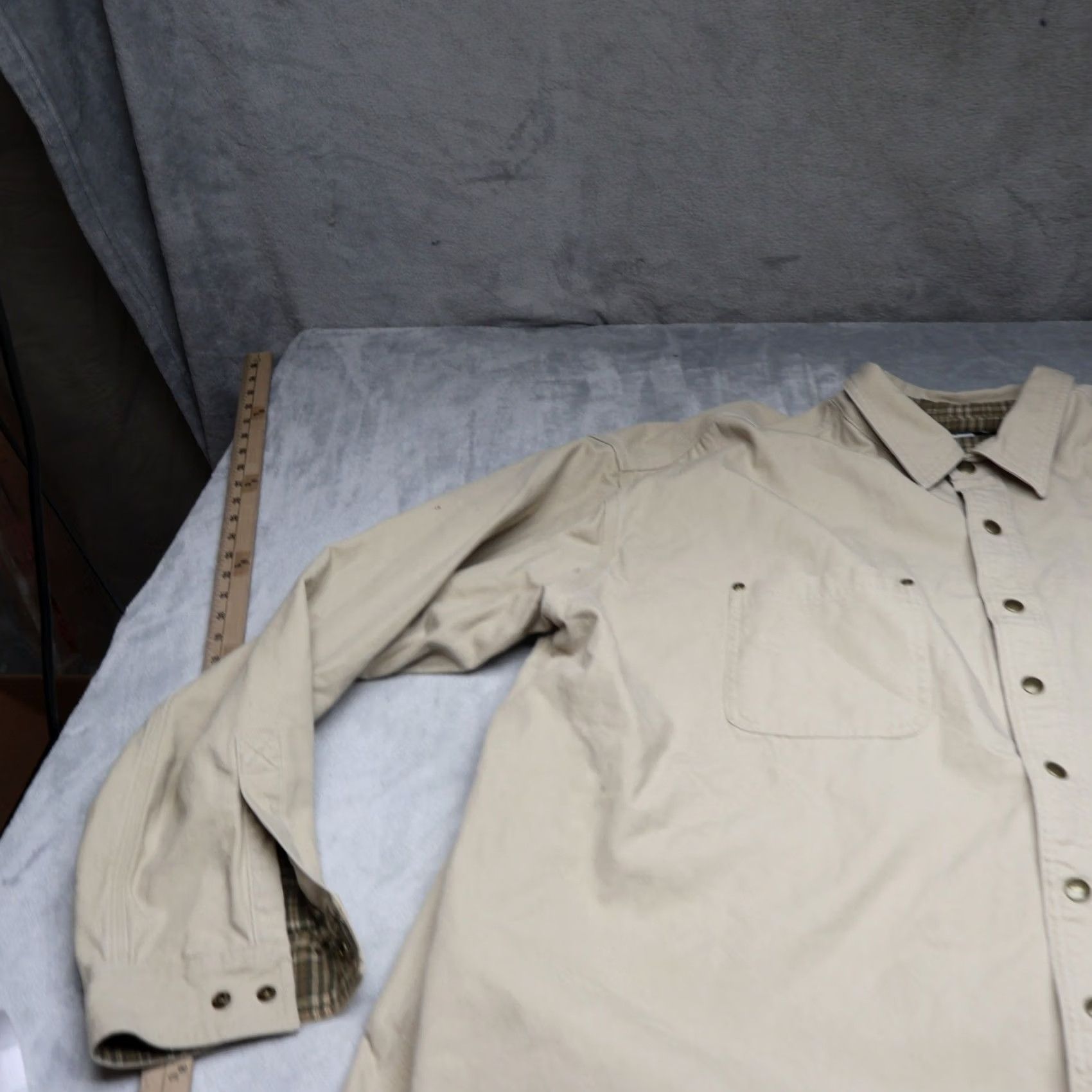 Carhartt Carhartt Shirt Jacket Mens 3XL Tall White Canvas Flannel Lined Rugged Workwear Size US XXL / EU 58 / 5 - 2 Thumbnail
