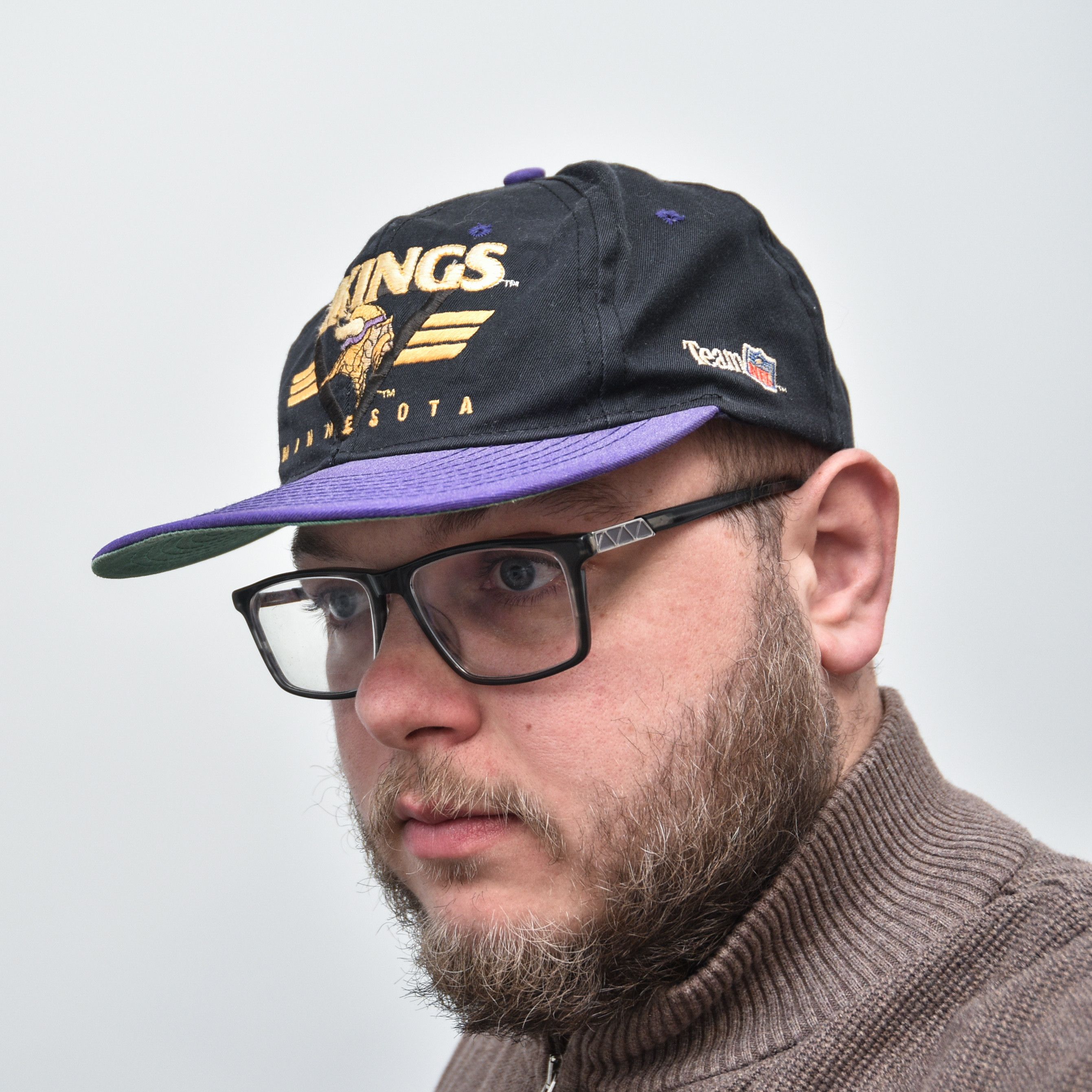 NFL Vintage 90s Minnesota Vikings hat NFL Retro Snapback Size ONE SIZE - 2 Thumbnail