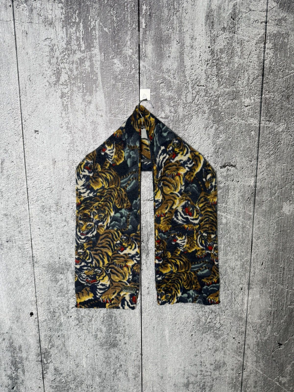 Kenzo Kenzo Paris Wool Tiger All Over Printed Scarf MultiColor Size ONE SIZE - 1 Thumbnail