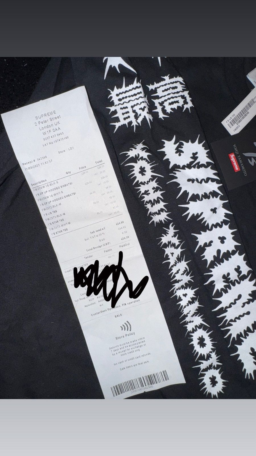 Supreme × Yohji Yamamoto Supreme Y's by Yohji Yamamoto L/S Tee Size US M / EU 48-50 / 2 - 9 Thumbnail