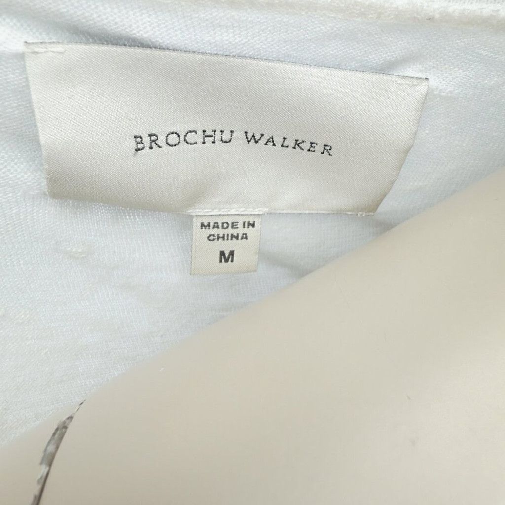 Brochu Walker BROCHU WALKER Linen Scoop Neck Short Sleeves T-shirt Size M Size L / US 10 / IT 46 - 3 Thumbnail