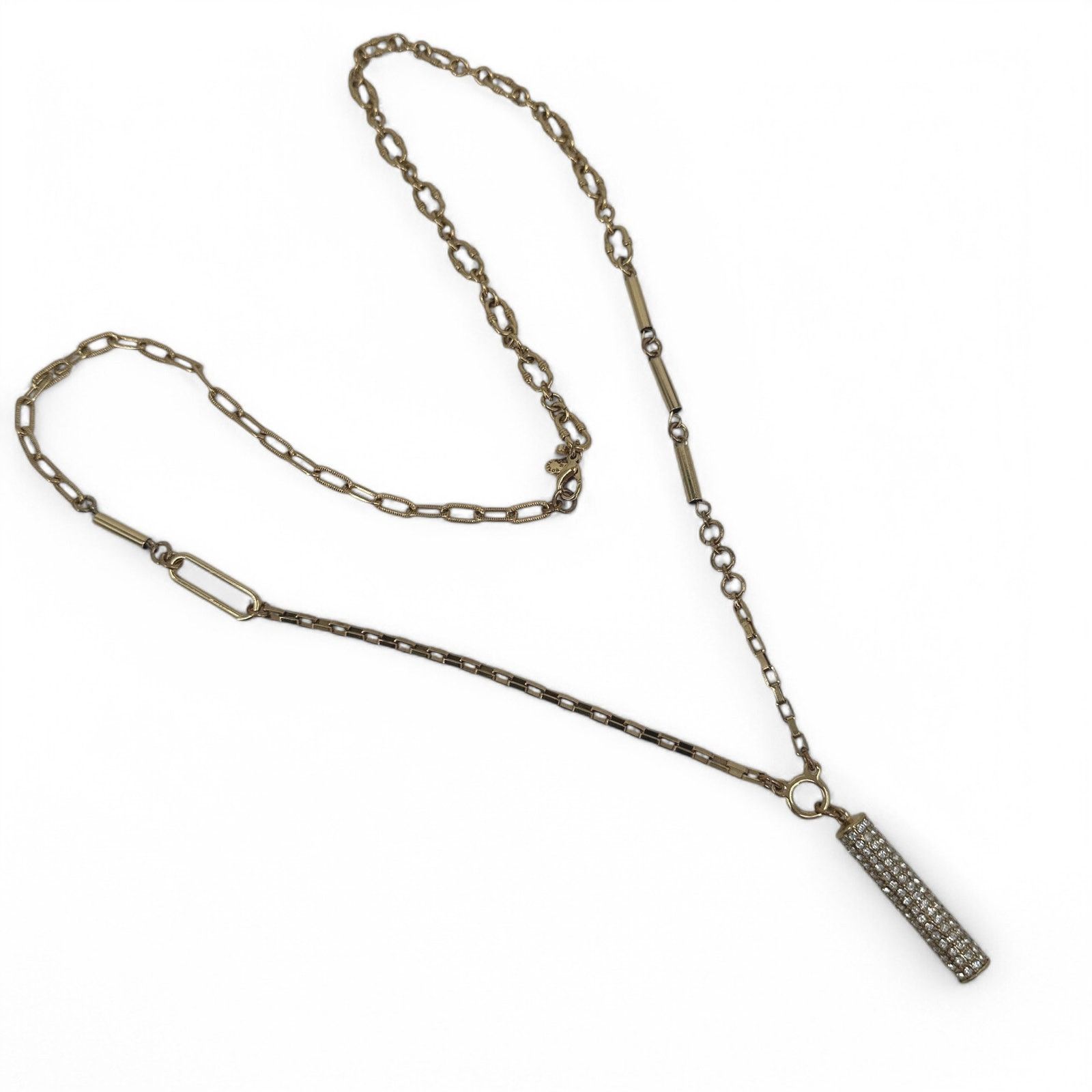 Ann Taylor Ann Taylor Long Statement Necklace Goldtone Chain Pendant Size ONE SIZE - 5 Thumbnail