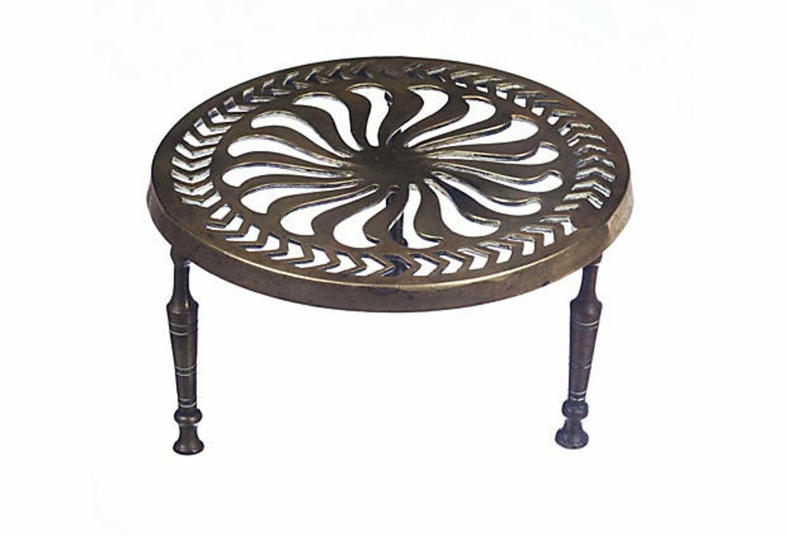 Designer Victorian Brass Round Trivet Pot Holder Size ONE SIZE - 1 Thumbnail