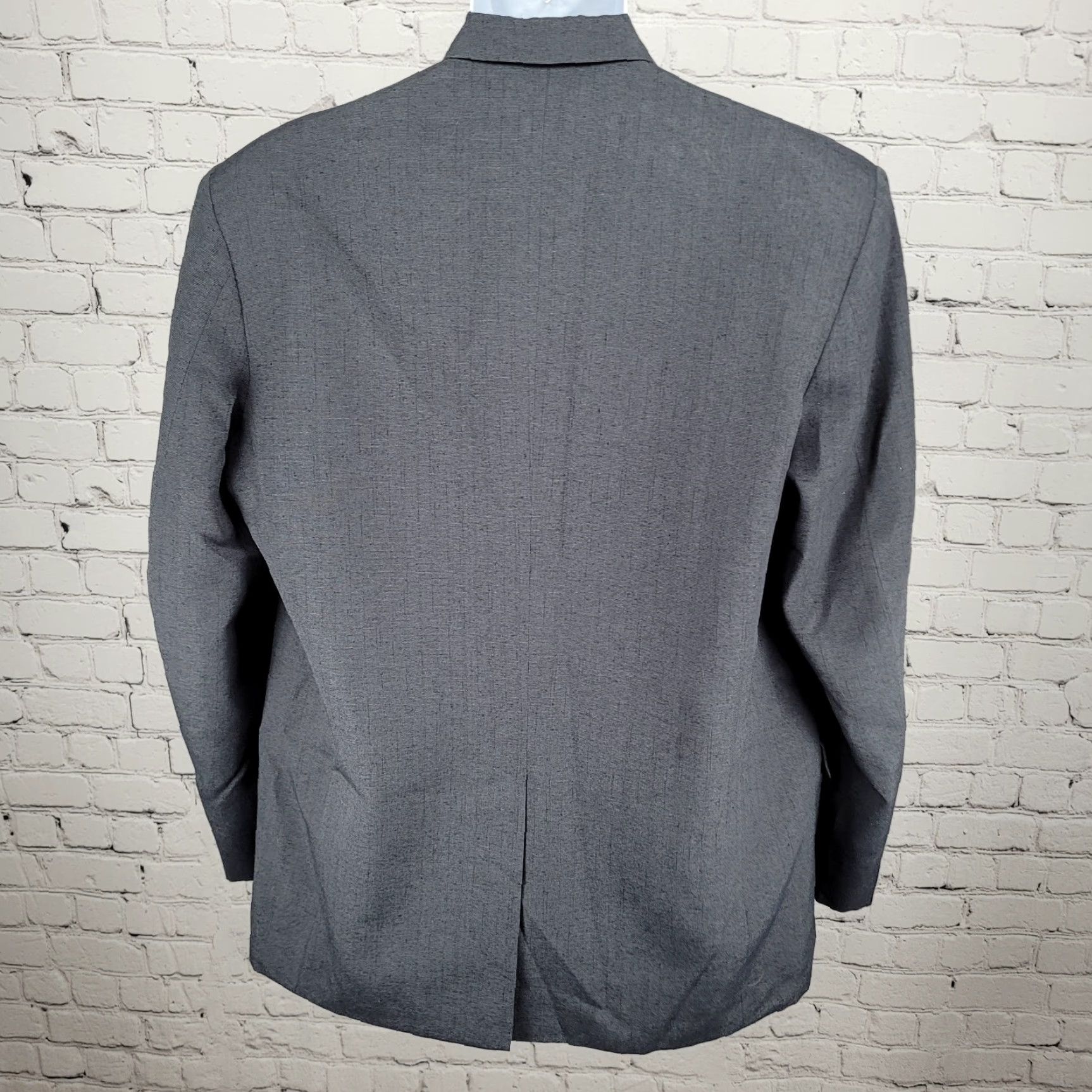 Vintage Patwardhan Grey 2 Button Single Vented Notch Blazer Sport Coat 42 Mens Jacket Slim Classic Size 42R - 2 Thumbnail