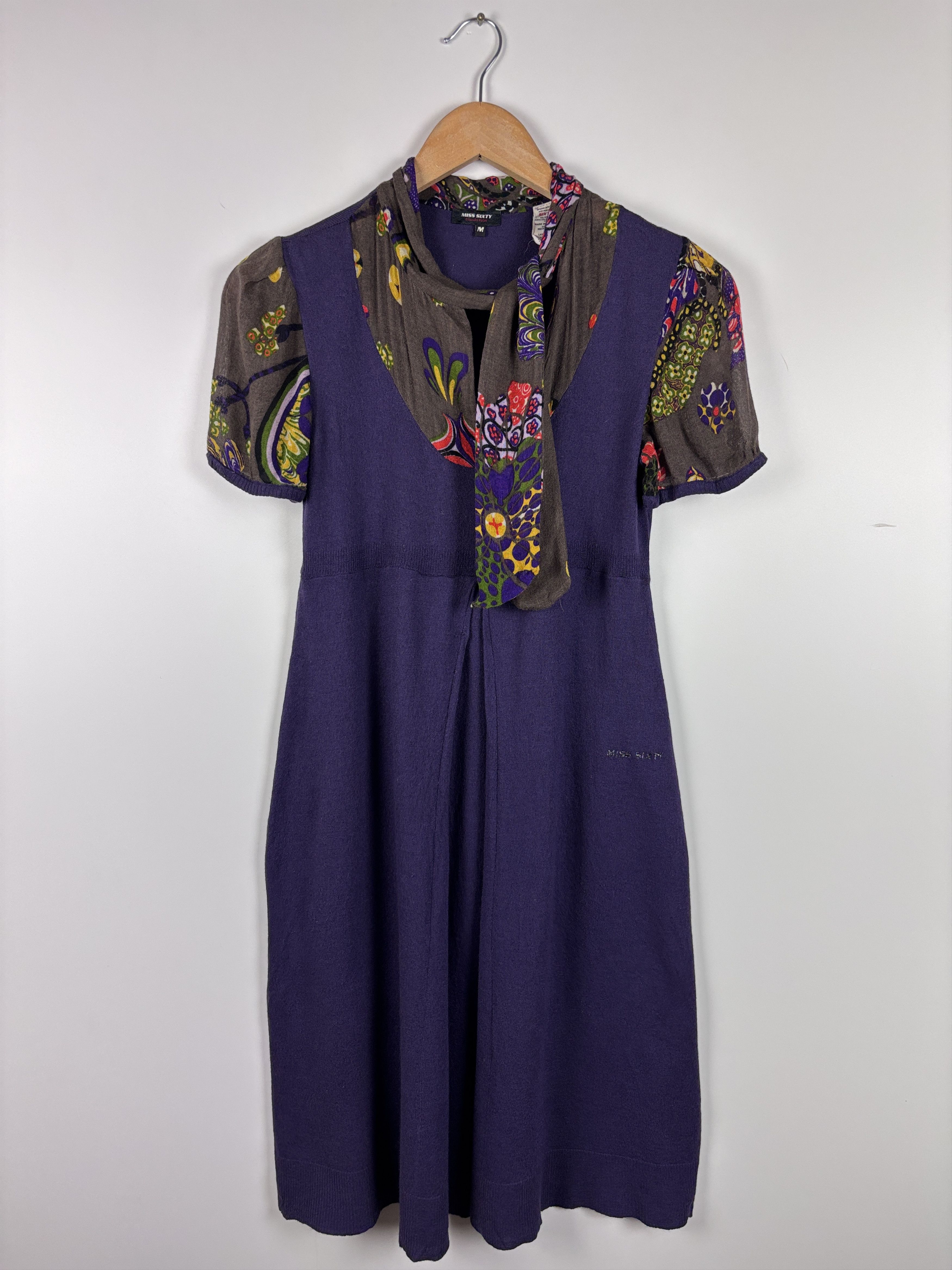 Miss Sixty × Vintage Womens Miss Sixty Wool Viscose Dress Purple Size M Size M / US 6-8 / IT 42-44 - 1 Thumbnail